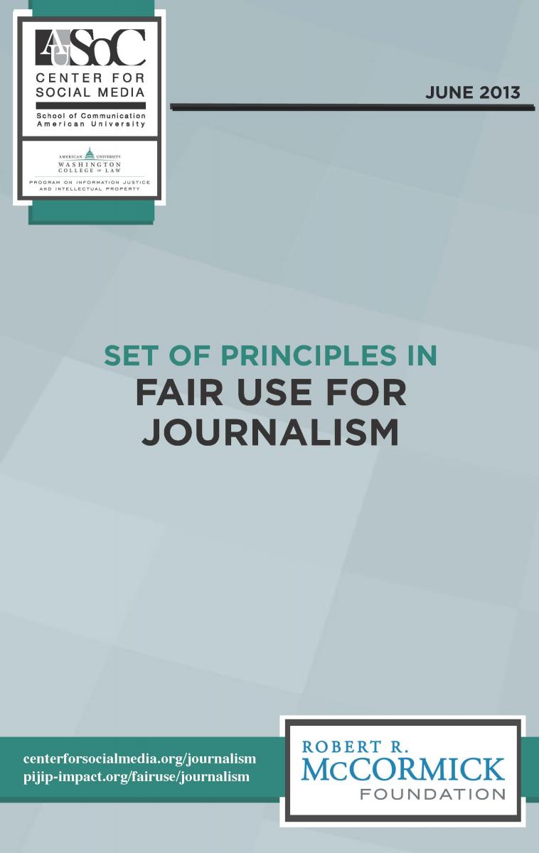 Set of Principles in Fair Use for Journalism
