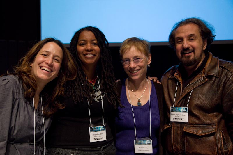 Left to right: Luisa Dantas, Jackie Olive, Pat Aufderheide, Roland Legiardi-Laura, Photo by Maria R.M. Howell